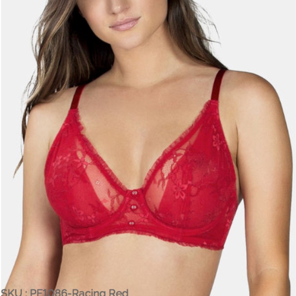 NWOT Mod by Parfait RACING RED Unlined Underwire, 32I *P1014